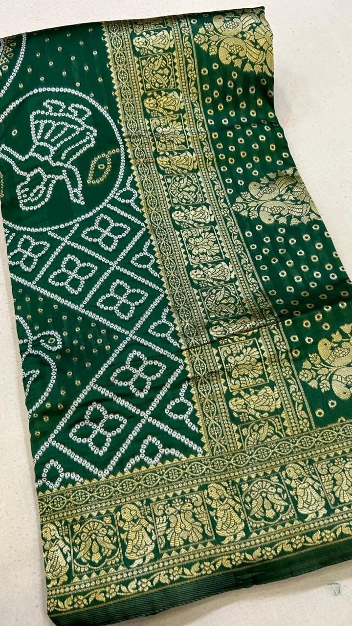 Lakhanavi Bandhani Saree