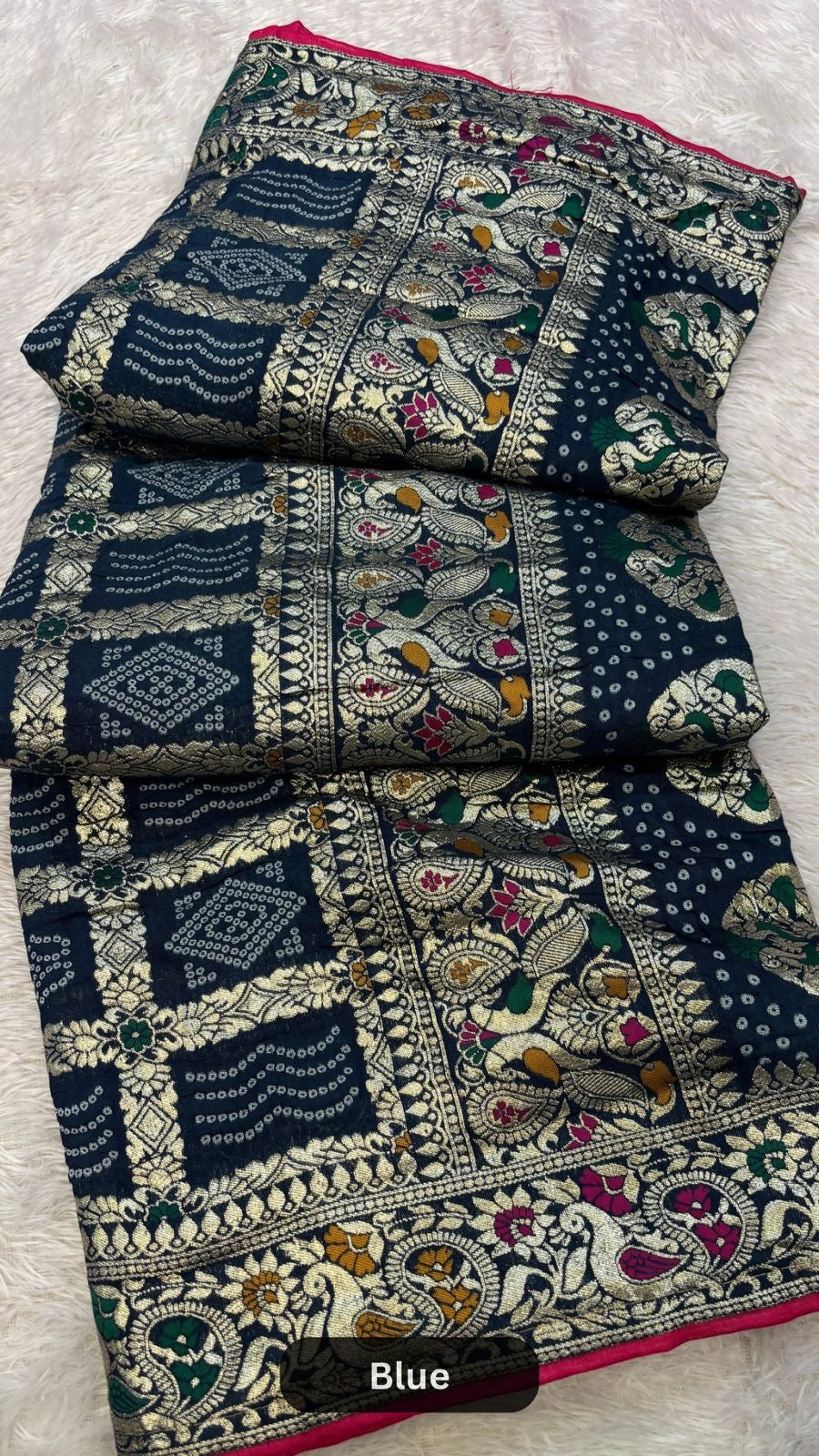 Gharchola Weaving Dola Silk Saree with Heavy Blouse