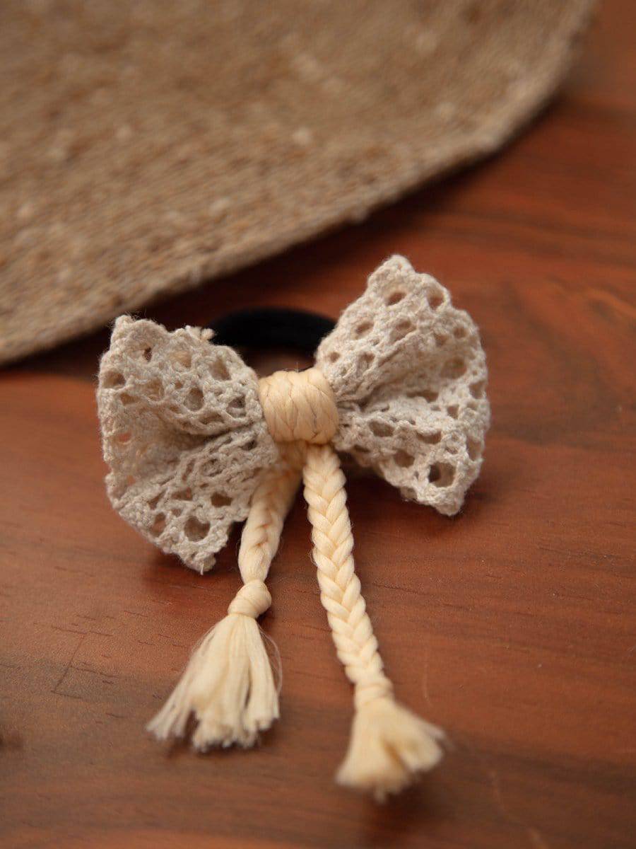 Birthday Baby Infant Girl Toddler Handmade Cotton Crochet Bows PONY Hairband pack of 2