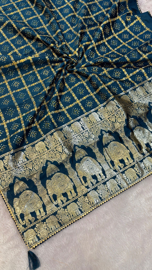 Naxi Pallu Gharchola Saree
