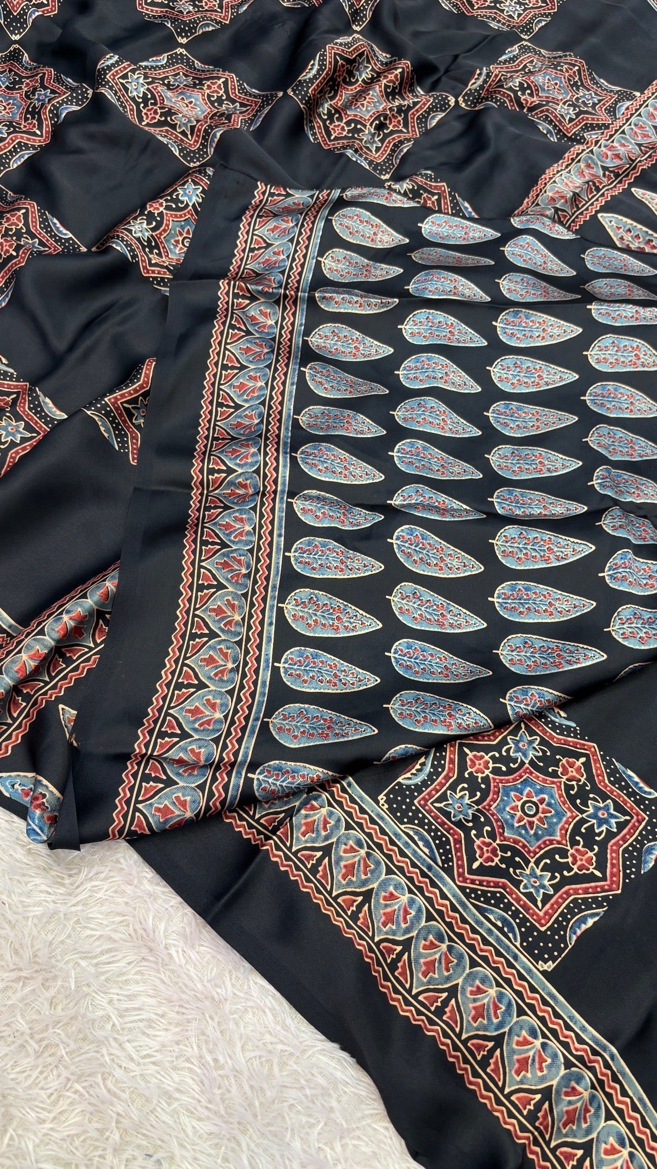 All New Designer Ajrakh Saree