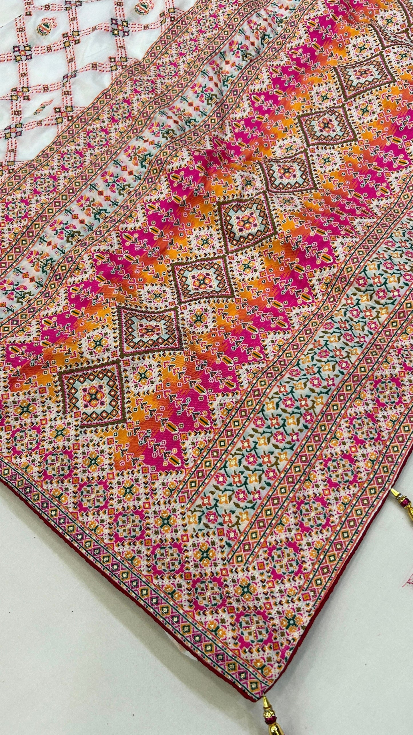 Rajwadi Pashmina Patola Silk Saree
