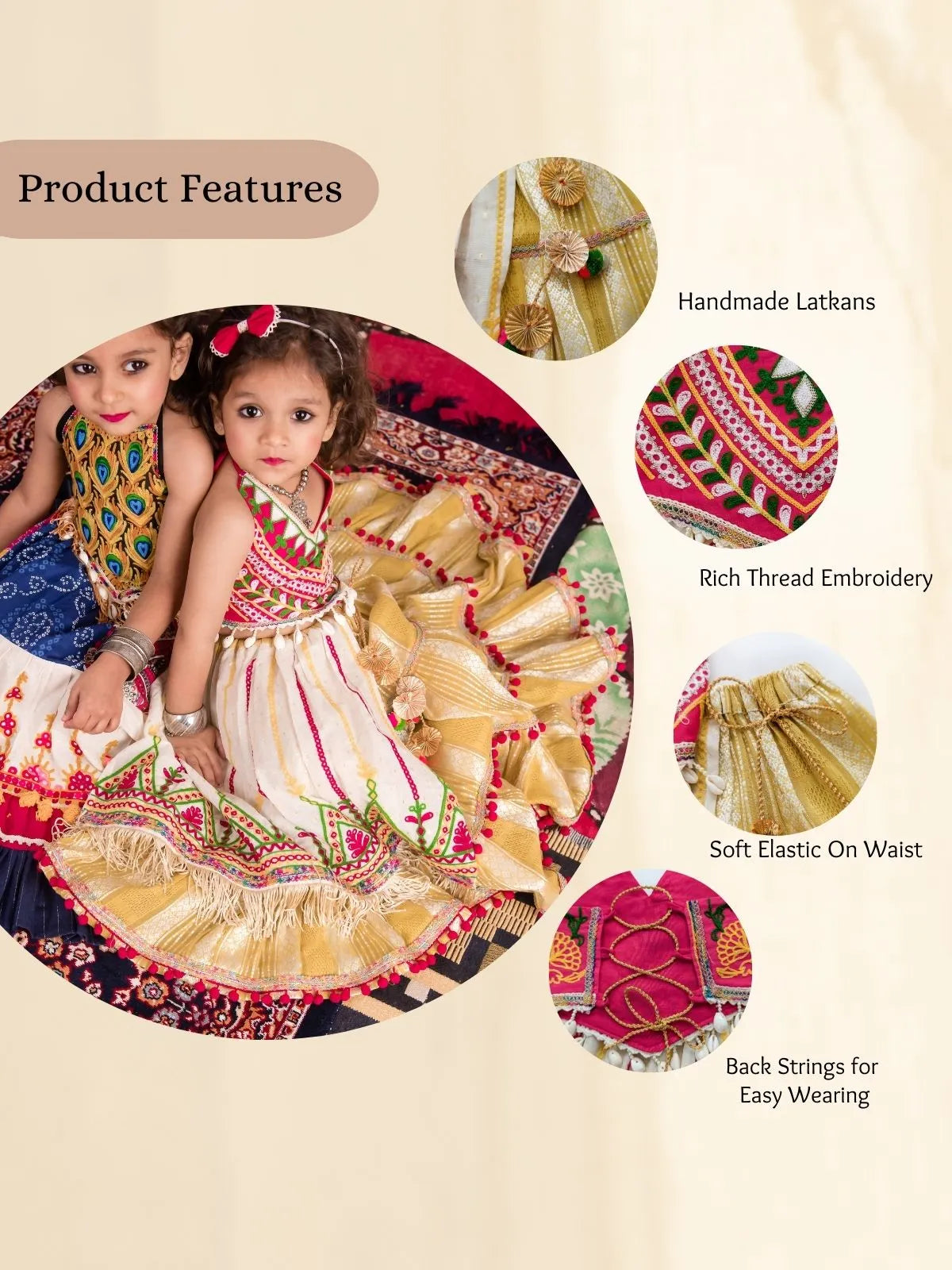 Methi Yellow Maharani Baby Girl Chaniya Choli