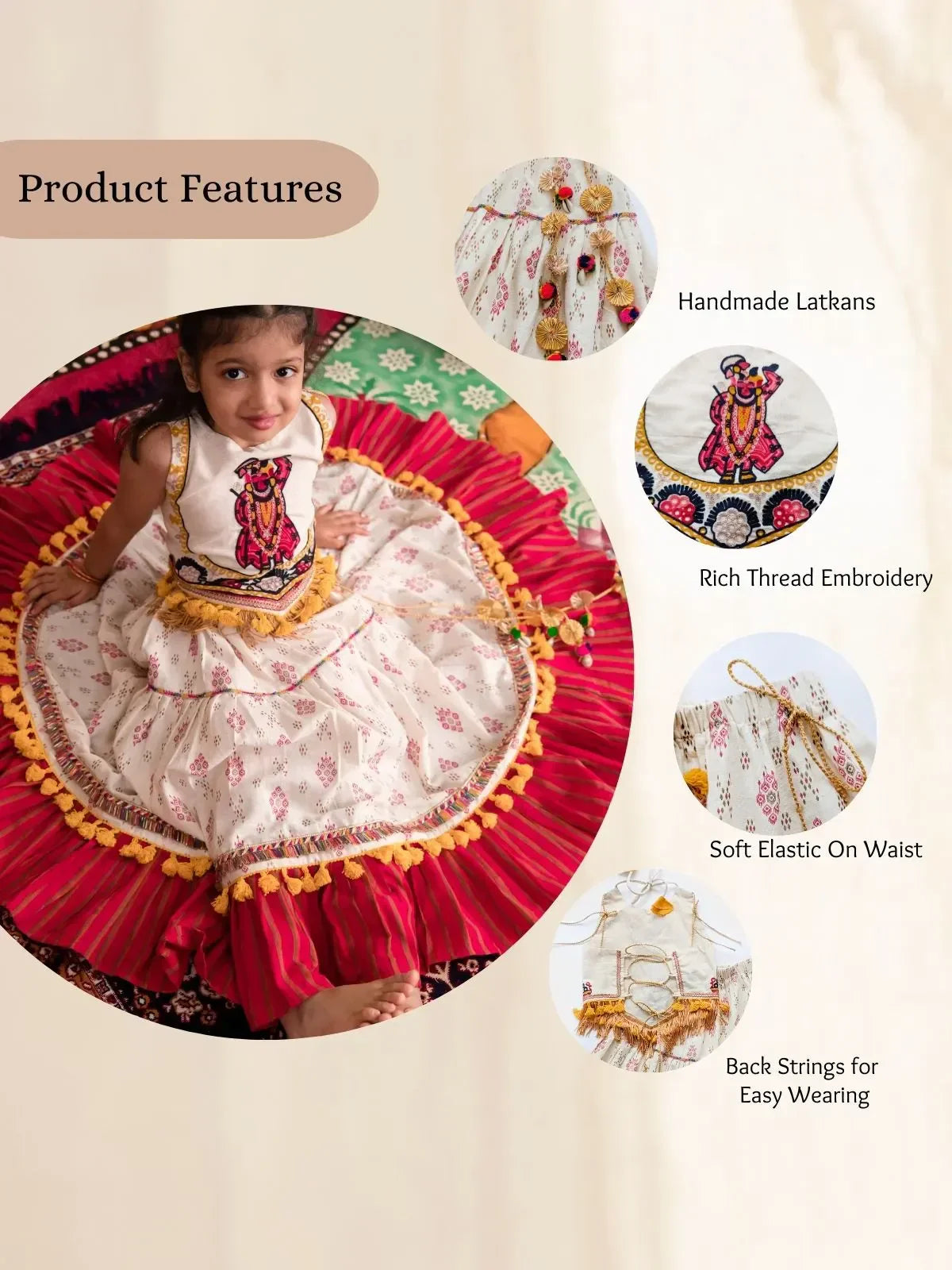 Classic Shrinathji Chaniya Choli for Baby Girls