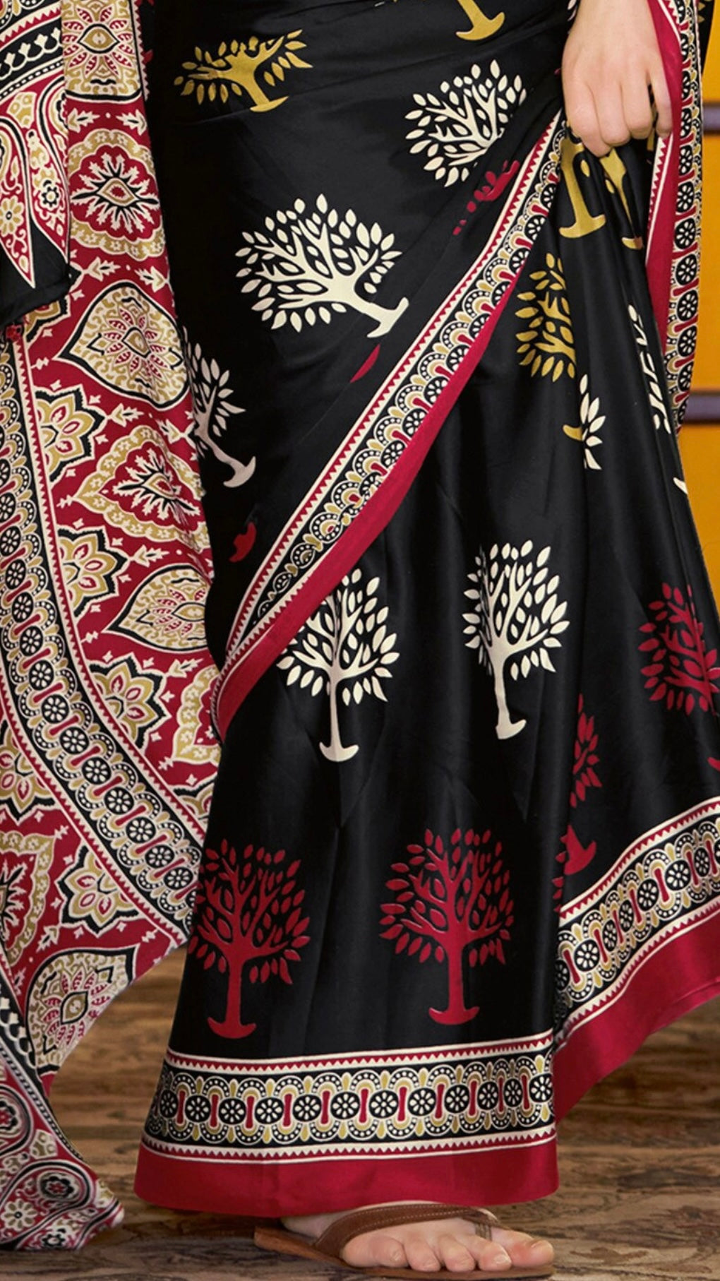 Designer Ajrakh Saree (D.No.201 B)