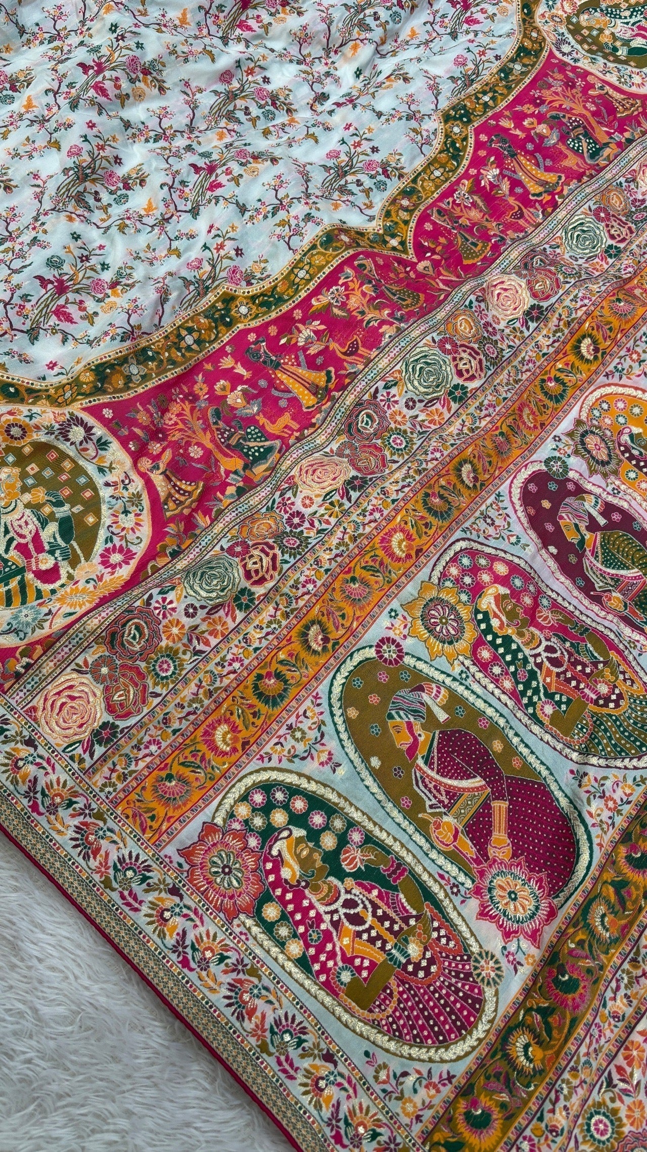 New Rajwadi Pashmina Silk Saree