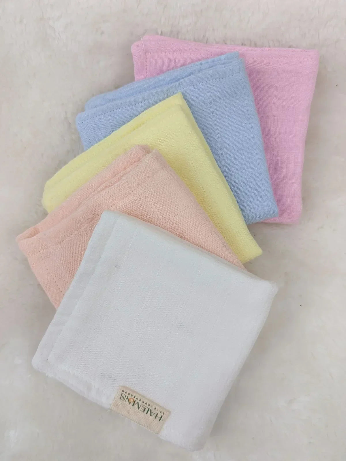 Pure Muslin Reusable Infant Wipes (pack of 5)