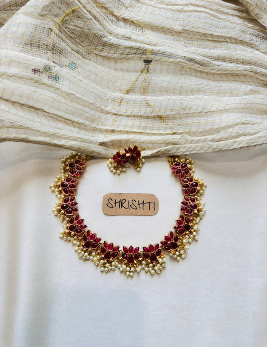 lotus necklace 2 ruby
