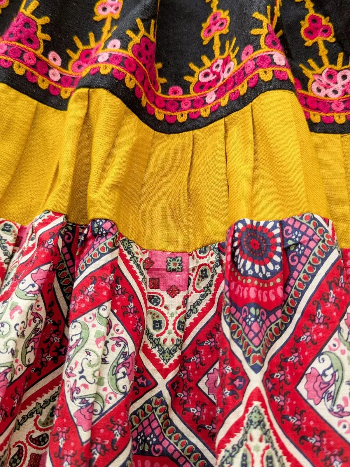 Black Gamthi Traditional Lehenga Choli for Girls