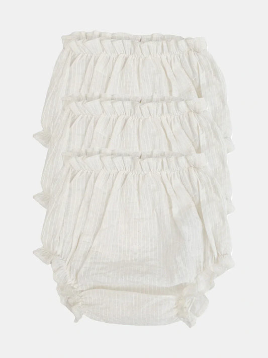 White 100% Cotton Toddler Baby Butter bloomers pack of 3