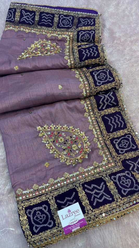 Bandhej Saree With Handwork (Youtube Collocation) Vol.3