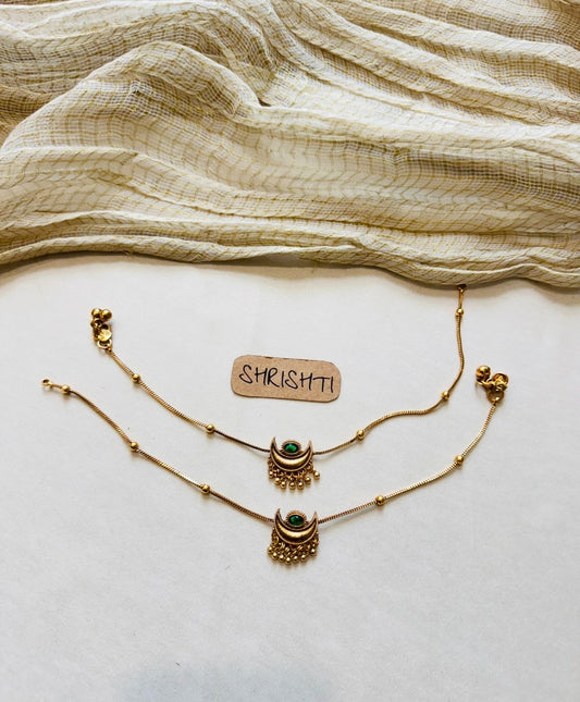 green charm anklet