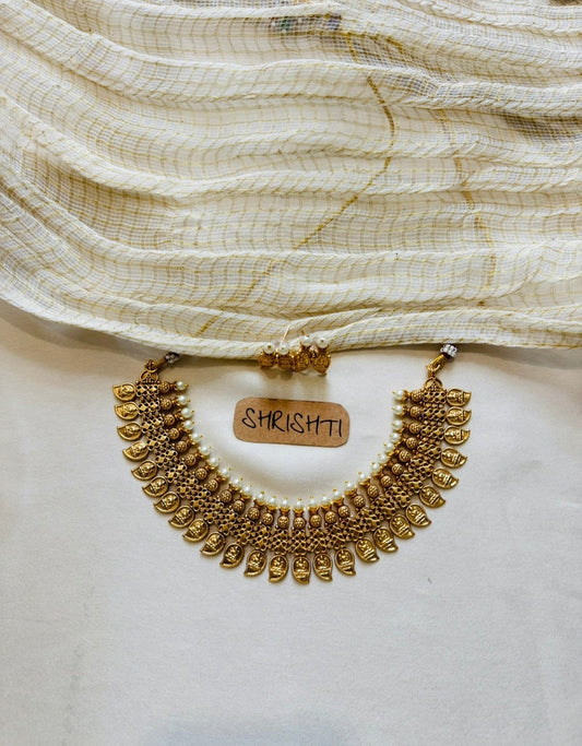 gold leaf coin necklace