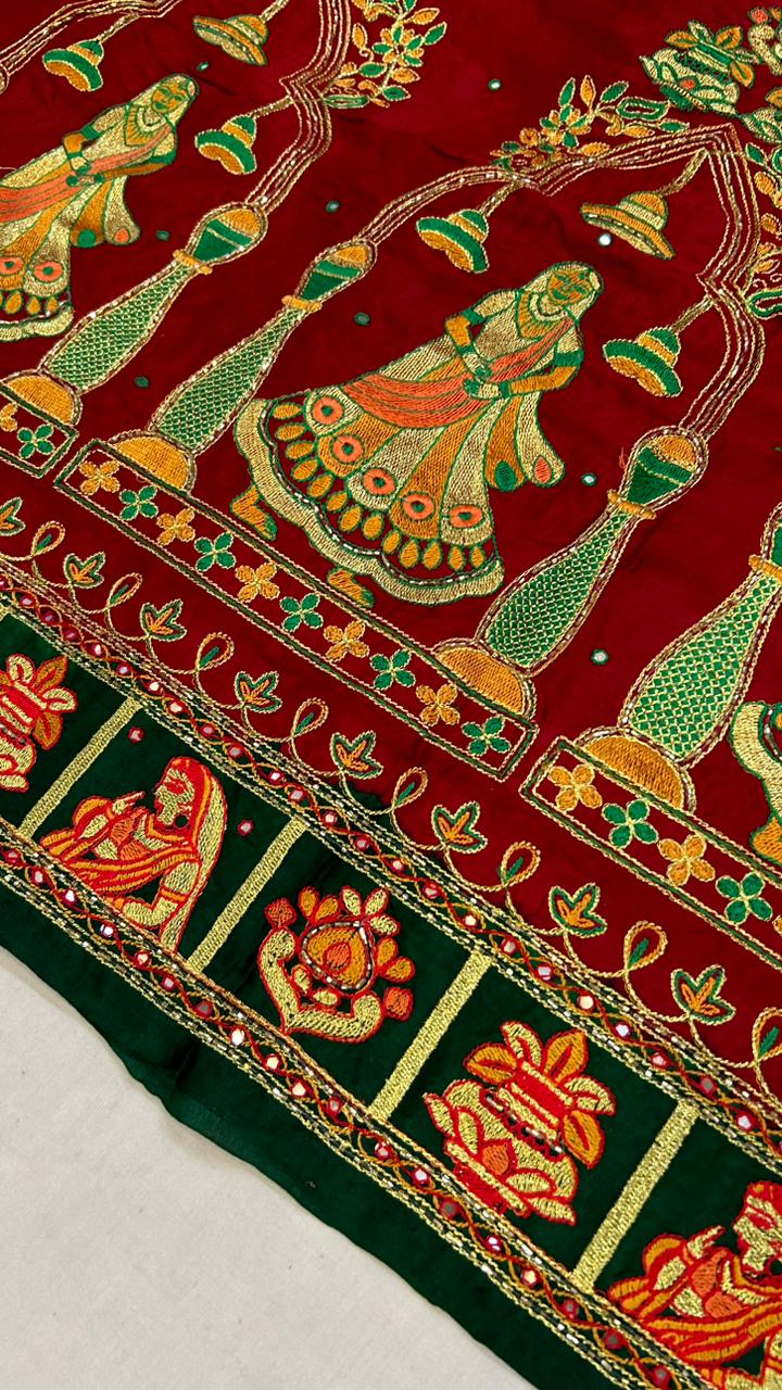 Designer Patli Palav Gaji Silk Gharchola