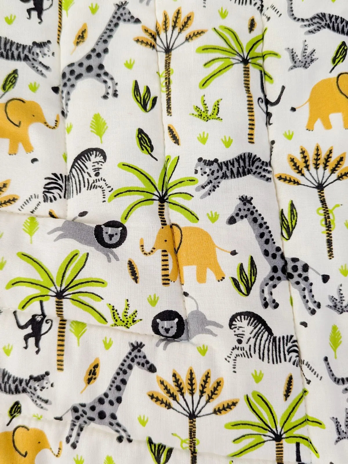Jungle Printed Elephant Giraffe Trio Mat Set