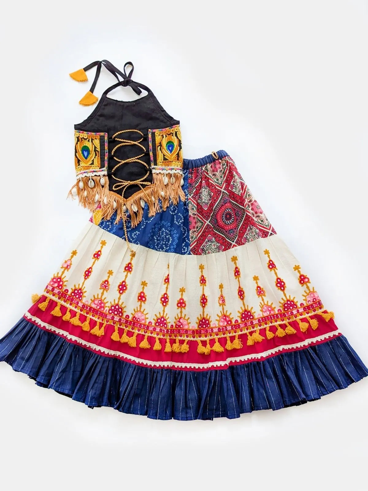 Morpankh Multicolour Chaniya Choli for Girls