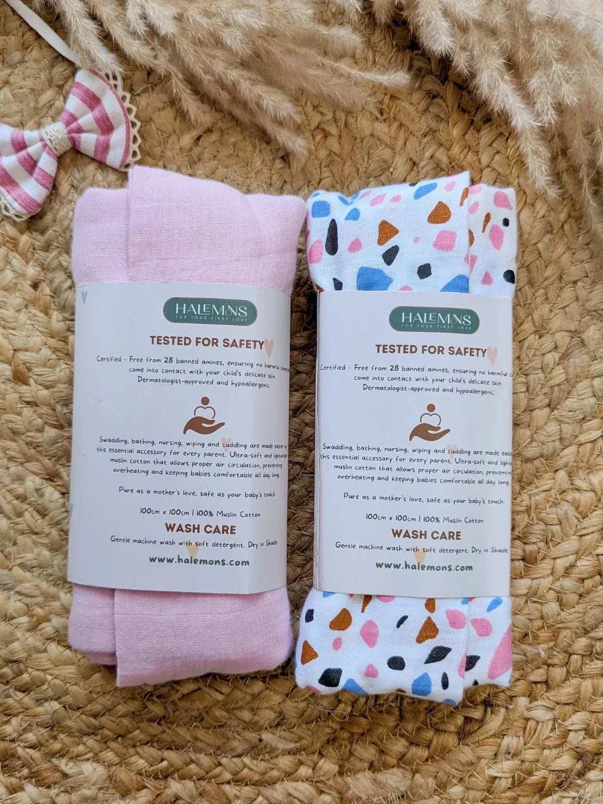 Muslin Polka dot Swaddle-pack of 2