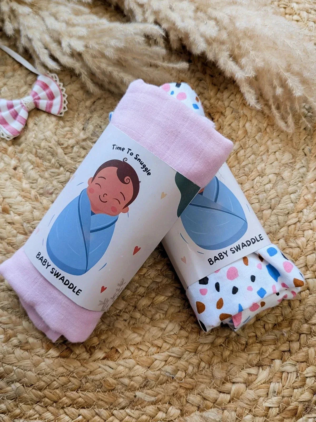Muslin Polka dot Swaddle-pack of 2