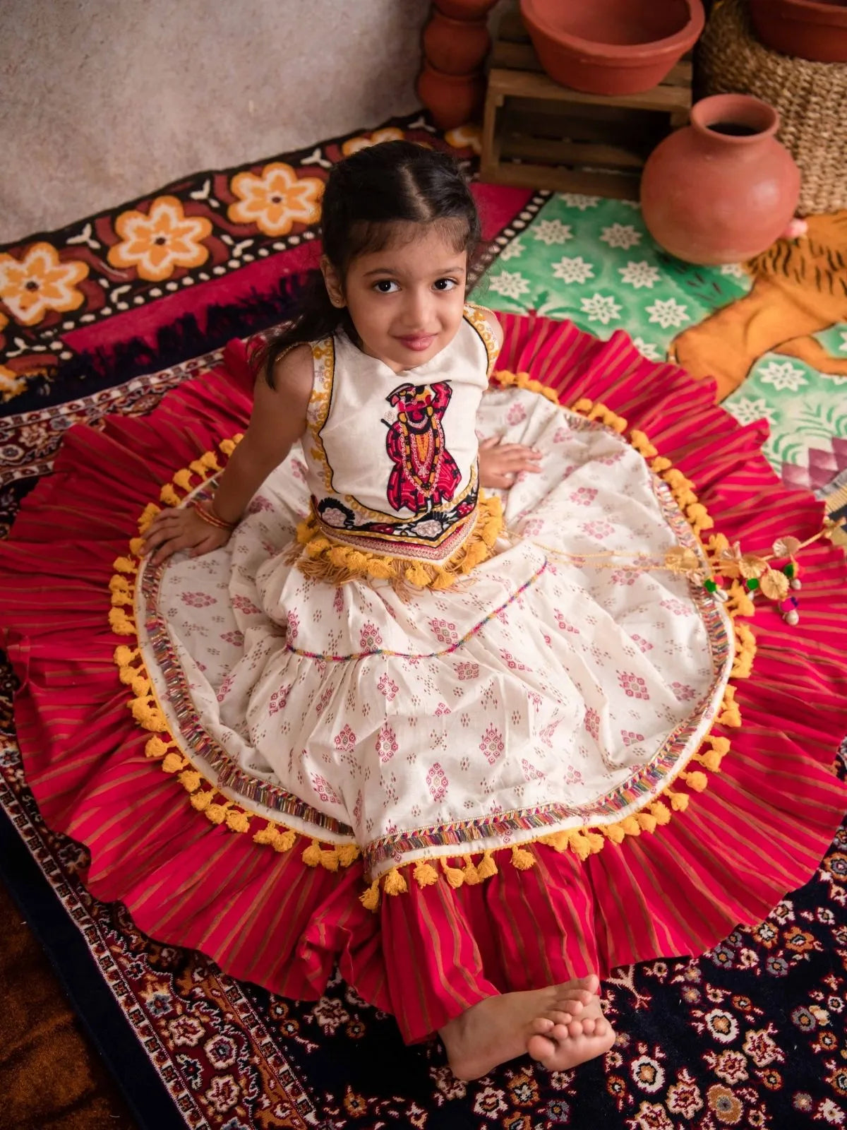 Classic Shrinathji Chaniya Choli for Baby Girls
