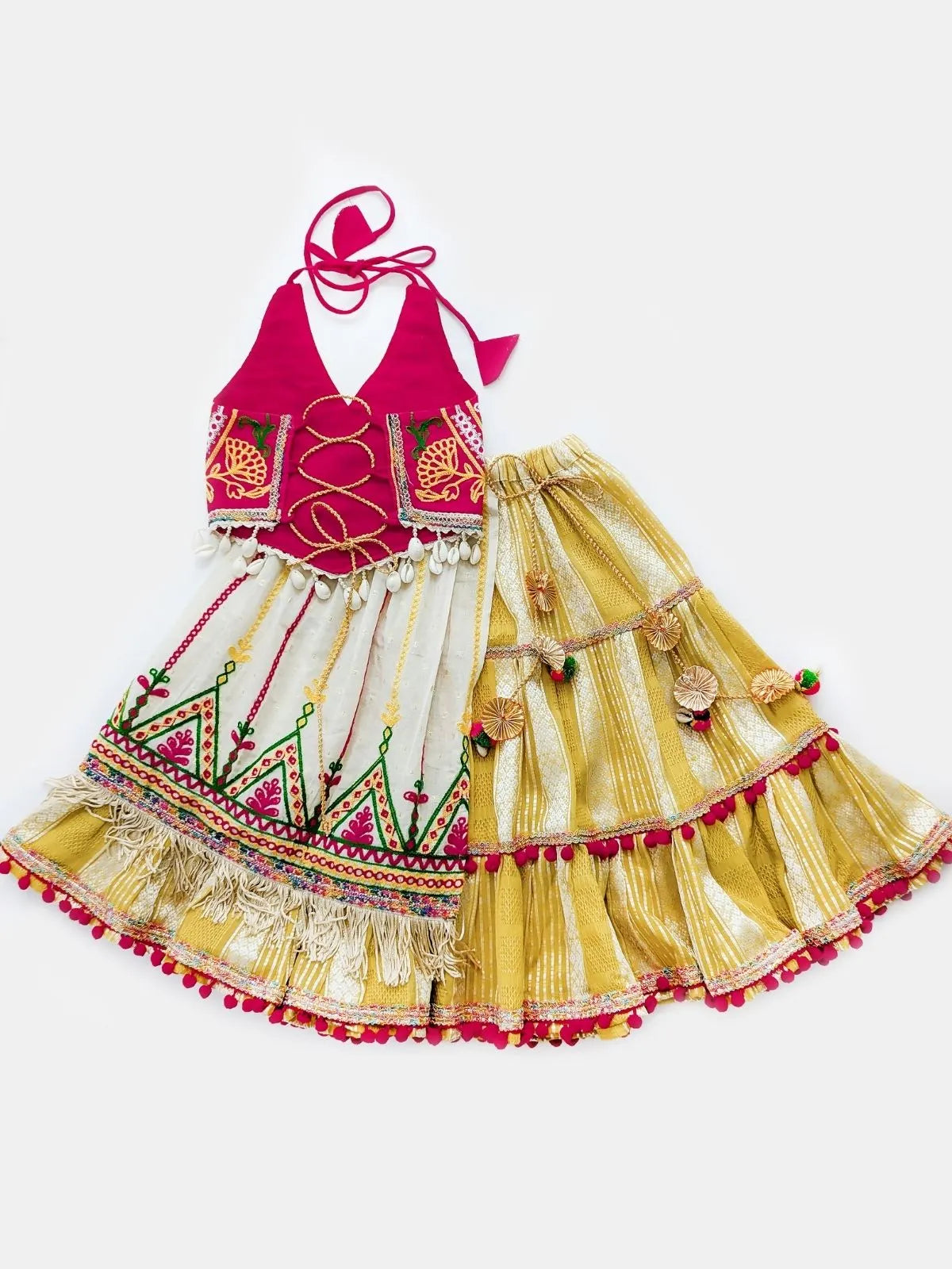 Methi Yellow Maharani Baby Girl Chaniya Choli