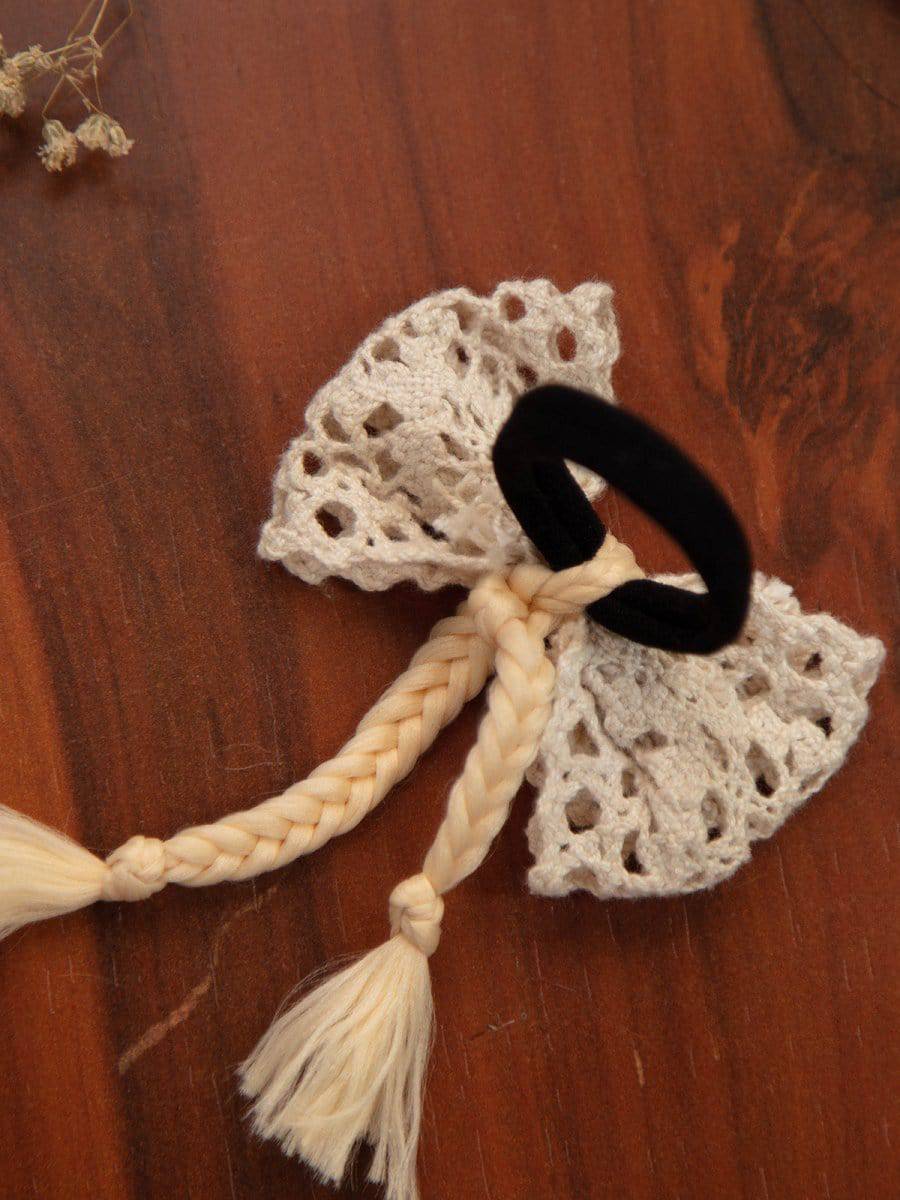 Birthday Baby Infant Girl Toddler Handmade Cotton Crochet Bows PONY Hairband pack of 2
