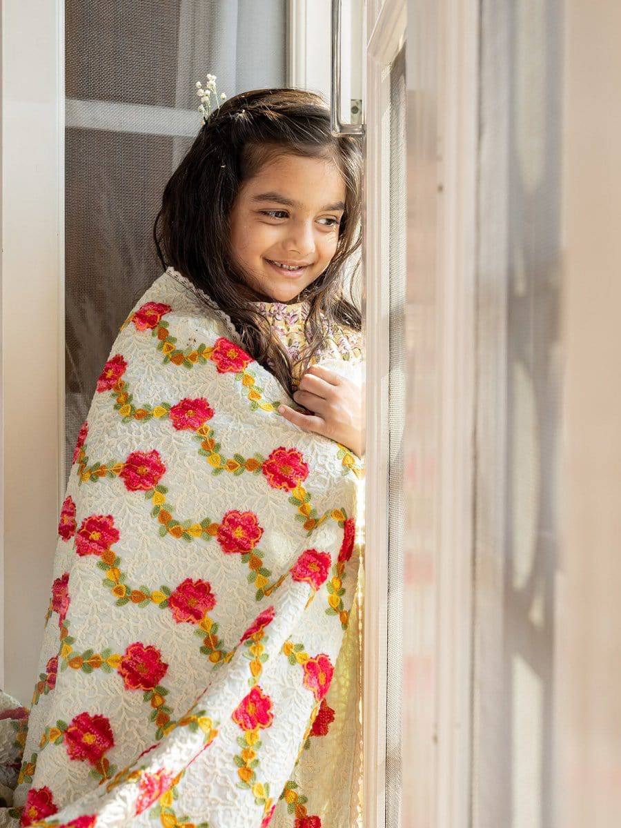 Green Garden Boho Red Rose Woollen Luxury Baby kids Blanket