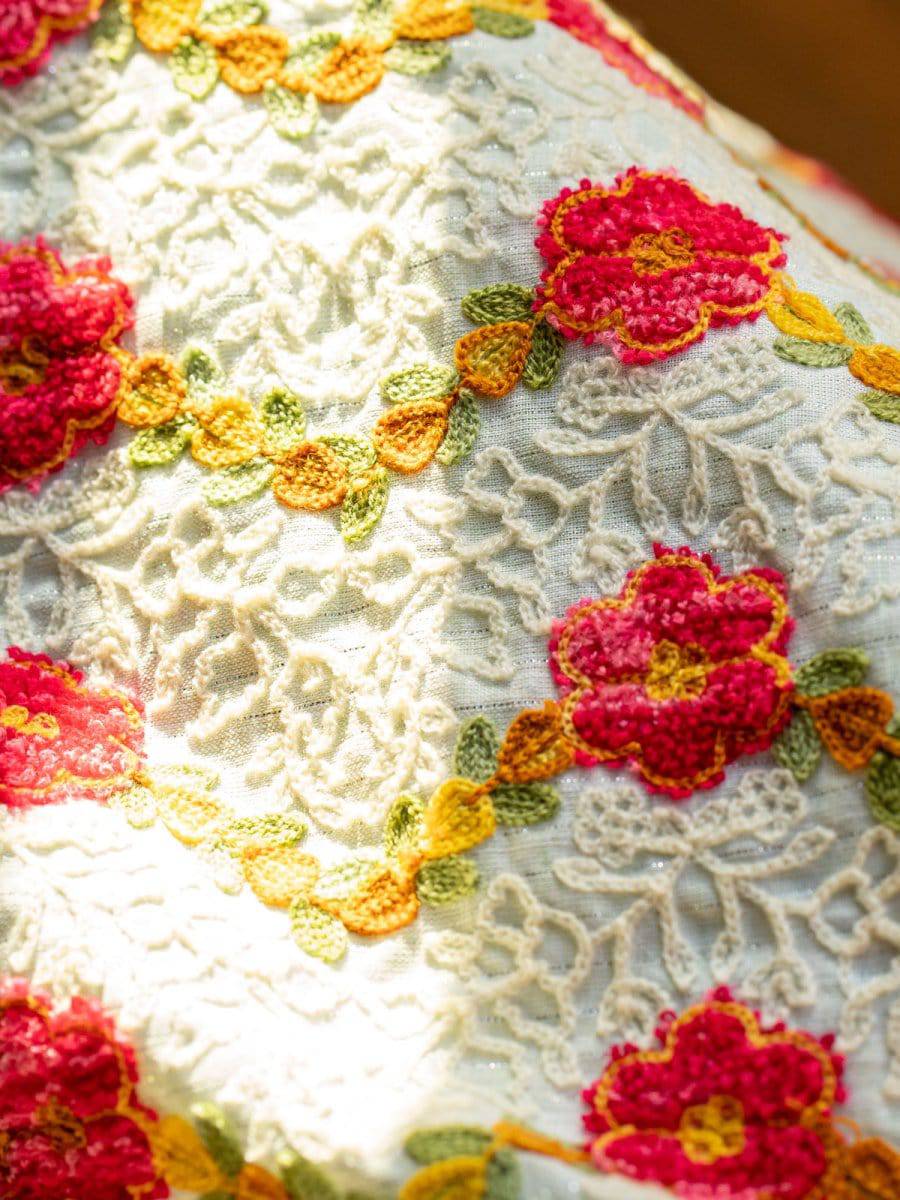 Green Garden Boho Red Rose Woollen Luxury Baby kids Blanket